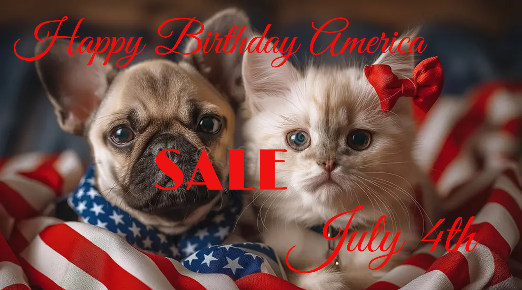 Independence Day Sale — Happy Birthday America — July 4th